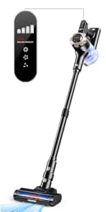 Cordless Vacuum Cleaner, 8-in-1 Lightweight Stick Vacuum with 45mins Runtime, Powerful Suction, Rechargeable Cordless Vacuum for Carpet, Tile, Pet Hair, Hardwood Floors, Blue