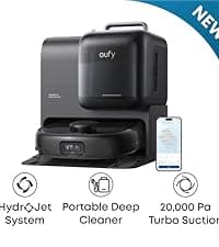 eufy Robot Vacuum 11S MAX, Super Thin, Powerful Suction, Quiet, Self-Charging Robotic Vacuum Cleaner, Cleans Hard Floors to Medium-Pile Carpets, Black