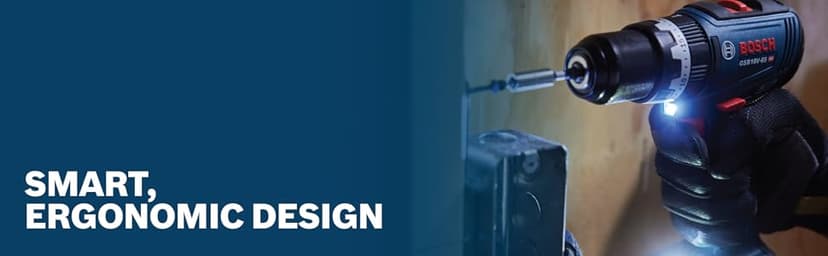 BOSCH GSB18V-65N 1/2 In. Brushless Hammer Drill/Driver - 575 In.-Lbs. Max Torque, Switchable KickBack Control, Rapid Mode Selector, Dual LED Worklights, All-Metal Chuck (Bare Tool)