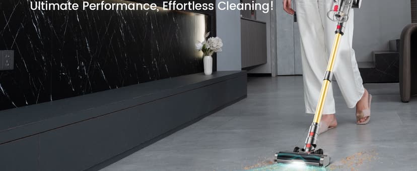 Cordless Vacuum Cleaner, 550W/48Kpa Self-Standing Vacuum Cleaners for Home, up to 70 mins Run Time, Powerful Suction with Touch Screen, Stick Vauum Cleaner for Pet Hair,Carpet,Hardwood Floor