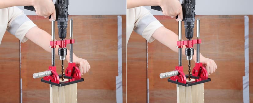 Portable Drill Guide Multi Angle Drill Guide Self-Centering Precision Drilling Jig Attachment for Drilling Angled or Straight Holes,Heavy-Duty 0° to 60° Angle Drilling Guide