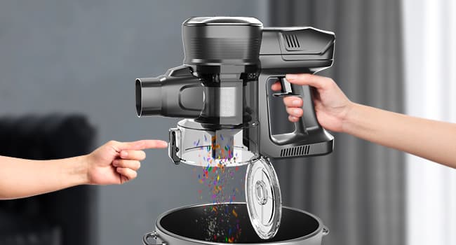 FABULETTA Cordless Vacuum Cleaner, 35Kpa Vacuum Cleaners for Home, Max 50 Mins Runtime, Self-Standing Design, 5-Layer Filtration System, Anti-Tangle Brush, LED Display, Lightweight