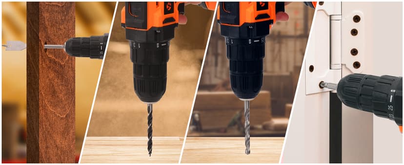 Tool Kit with Drill, Yougfin 20V Cordless Power Drill with 2 Batteries & Charger Drill Sets Combo Kit for Men 114 pcs Household Hand Tools for Home Apartment Dorm Repair