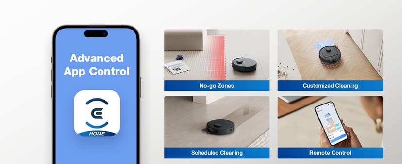 ECOVACS DEEBOT N30 Omni Robot Vacuum and Mop, 10000Pa Suction, TruEdge Adaptive Edge Mopping, ZeroTangle 2.0 Technology, Hot Air-Drying, Self-Emptying, Auto-Lift Mopping, Obstacle Avoidance