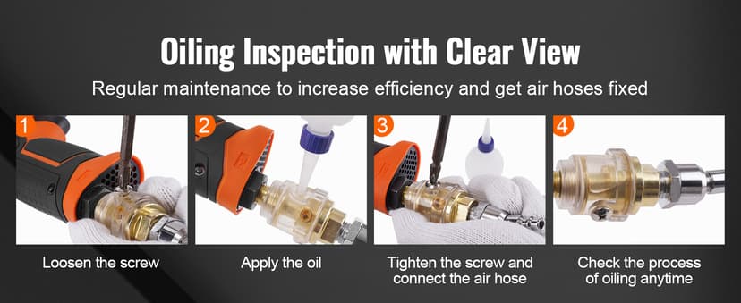 VEVOR 1/2-Inch Air Impact Wrench - High Torque 1400 ft-lbs - Lightweight 4.6 lb - Includes 11-Piece CR-V Steel Impact Socket Set & Carrying Case