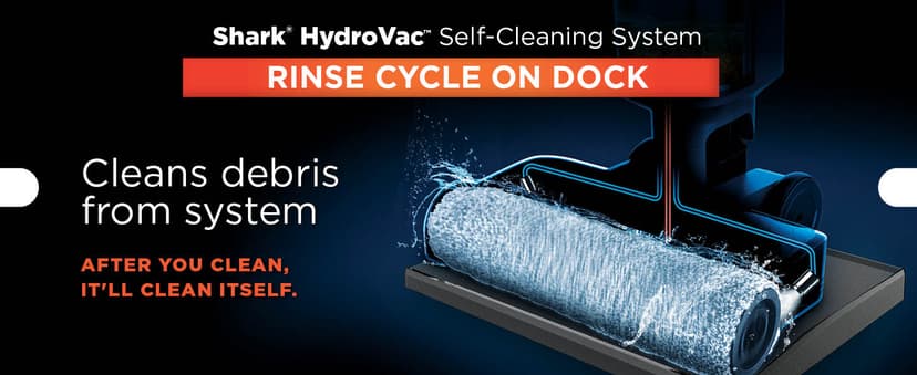 Shark Wet Dry Vacuum Mop All-in-One Cordless Hardfloor Cleaner, HydroVac MessMaster, 3-in-1 Self-Cleaning System, Strong Suction with 2 Brushrolls & 2 Solutions, for Hard Floors & Area Rugs, AW261