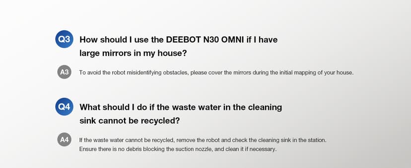 ECOVACS DEEBOT N30 Omni Robot Vacuum and Mop, 10000Pa Suction, TruEdge Adaptive Edge Mopping, ZeroTangle 2.0 Technology, Hot Air-Drying, Self-Emptying, Auto-Lift Mopping, Obstacle Avoidance