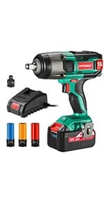 Cordless Hammer Drill Driver 18V, HYCHIKA 400 In-lbs Torque Power Drill with Auxiliary Handle, 1/2” Metal Chuck, 2.0Ah Battery, 1H Fast Charger, 21+3 Clutch, LED Light for Drilling Wood Metal Wall