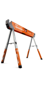 BORA Workhorse Saw Horses 2 Pack Folding Heavy Duty Sawhorse Pair - Heavy Duty Saw Horse for Contractors Portable Workbench - PM-3330T