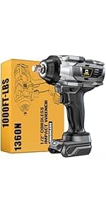 Cordless Impact Wrench 3/4 inch compatible with Dewalt 20V Battery, Cerycose1850ft-lbs (2500N.m) Brushless Electric Impact Gun, High Torque Impact Driver, Bare Tool Only, Heavy-Duty Automotive
