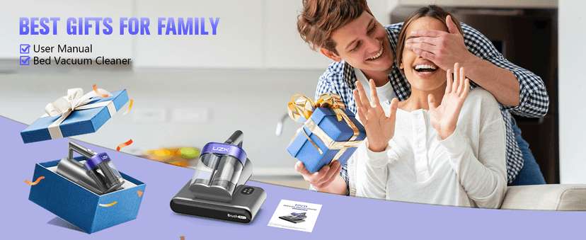 Mattress Vacuum Cleaner,Bed Vacuum Cleaner with UV-C Light,16Kpa,140°F Heat,Ultrasonic,Anion,Handheld Vacuums for Bed,Sofa,Couch,Crib(Corded, Purple)