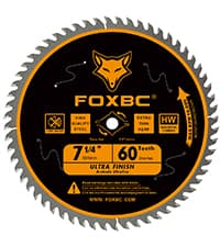 FOXBC 6-1/2 inch Circular Saw Blade 40T 60T Combo Pack, Ultra Fine Finish for Wood Cutting, Thin-Kerf with 5/8" Arbor