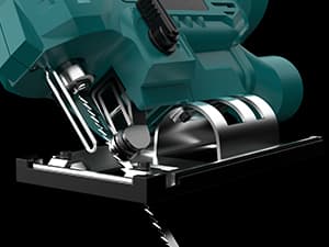 Jigsaw, Cordless Jig Saw Tool for Makita 18V Battery, Varible Speed, with LED Light, 0°-45° Bevel Cuts, 3-Position Orbital Jigsaw for Wood/PVC/Metal Cutting (Tool Only)