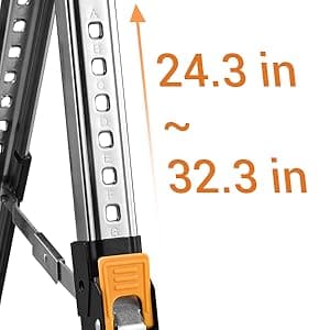 Saw Horses 2 Pack Folding, 2600 Lbs Load Capacity & 24-32 Inch Adjustable Height Heavy Duty Sawhorse Table with 2x4 Support Arms, Portable Folding Legs and Easy Grip Handle for Woodworking