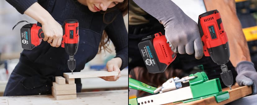 Cordless Impact Wrench, 1106 FT-lbs 1500Nm Brushless Impact Gun 1/2", 18V 2 * 5.0 Ah Multifunction Power Impact Driver for Home Car Truck Mower