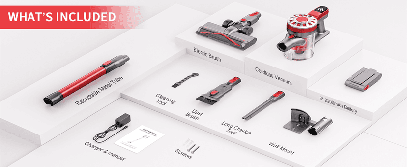 Cordless Vacuum Cleaners for Home with Powerful Suction,Stick Vacuum Cordless Rechargeable,Up to 35 Mins Runtime,Lightweight Hardwood Floor Vacuum for Pet Hair,Carpet(Light Red)