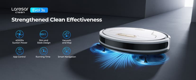 Robot Vacuum and Mop 4000Pa Suction, 3 in1 Robotic Vacuums with Self-Charging, App&Remote&Voice Control, Robot Vacuum for Pet Hair, Carpet, Hard Floor(White)