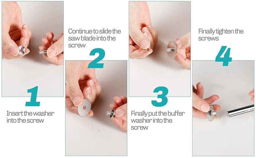 LitKiwi PVC Pipe Inside Cutter(4Pcs Saw Blades) with 1/4" Hex Shank,Plumbing Inside Cutter Internal Plastic Pipe Cutter,1-1/4" & 1-3/4" Or Larger Diameter, with Wire Saw