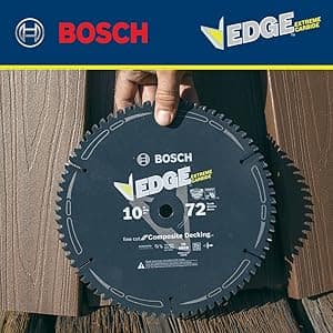 Bosch DCB1072CD 10 In. 72 Tooth Edge Circular Saw Blade for Composite Decking