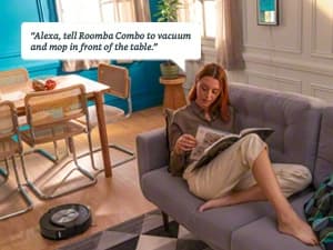 iRobot Roomba Combo j7+ Self-Emptying Robot Vacuum & Mop - Automatically Vacuums and Mops, Fully Retractable Mop pad, Identifies & Avoids Obstacles, Smart Mapping, Works with Alexa, Ideal for Pets