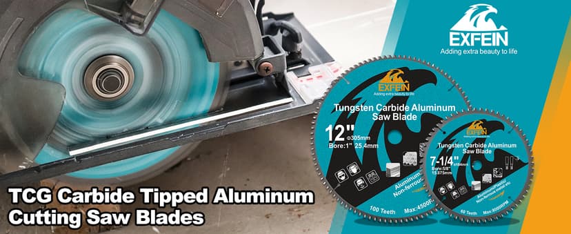 12 Inch 100 Teeth Aluminum and Non-Ferrous Metal Cutting Circular Saw Blade with 1 Inch Arbor, TCG Saw Blade for Thin Aluminum and Plastic