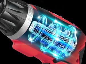 Cordless Electric Screwdriver Set, 8V 10Nm Rechargeable Power Electric Drill, Battery Screw Gun with Driver Bit, 320RPM/10+1 Torque, 2 Position Handle, Flexible Shaft LED Light (Red, 28Pcs)