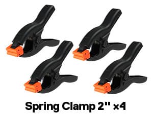 PONY 2-Pack Clamping Sawhorses, 1200 LBS Load Capacity, 30-3/4" Folding Sawhorse with 12” F Clamps, Bench Dogs, Angle Clamps, 2" Spring Clamps, Steel Legs, Heavy Duty for Woodworking