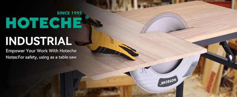 Hoteche 12-Inch Circular Saw 4-HP Compact Portable Table Saw with Saw Blade for Desktop Use