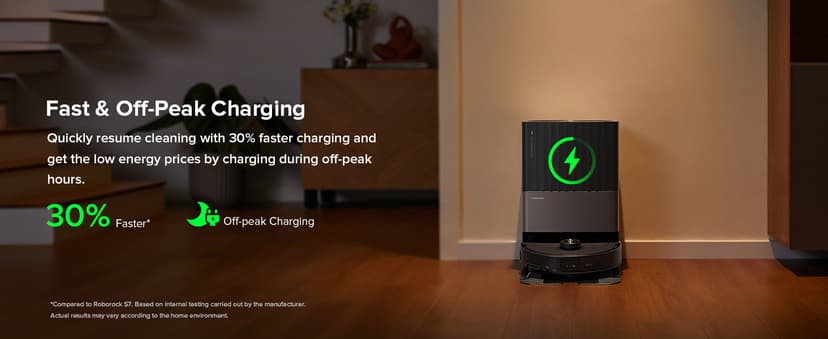 roborock Qrevo Master Robot Vacuum and Mop Combo, 10,000Pa Suction, FlexiArm Design Side Brush & Mop, Auto Mop Washing & Drying, Self-Emptying&Refilling, Dock Self-Cleaning, Obstacle Avoidance, Black