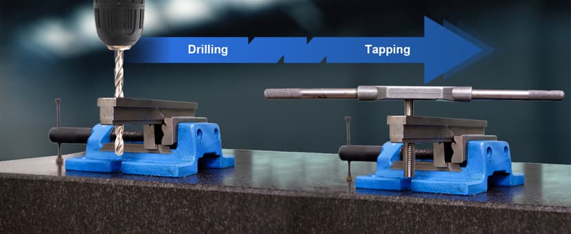COMOWARE Drill and Tap Sets, HSS Jobber Length Drill Bits with Metal Indexed Case | 18-Piece, 6-32 to 1/2"-13 Tap Sizes