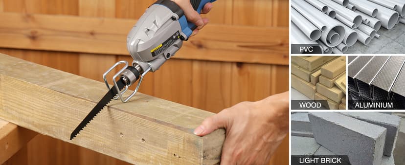 Reciprocating Saw, 5Amp 3000SPM Variable Speed Reciprocating Saw with 1/2" Stroke Length, 6Pcs Blades for Wood, Soft Metal, PVC Pipe Cutting