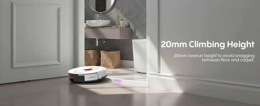 Bagotte Robot Vacuum and Mop, 5000Pa Self Emptying Robotic Vacuum with Mapping,60-Day Hands-Free Cleaning, LiDAR Navigation, No-Go Zones,Wi-Fi/App/Alexa Control, for Pet, Hard Floors, Carpets