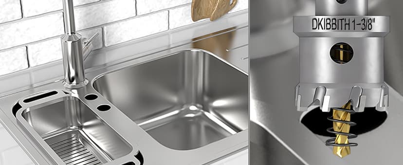 4 Pcs TCT Hole Saw Drill Bit Set,3/4” to 1-1/2” Tungsten Carbide Hole Saws Kit for Stainless Steel Hard Metal Plastic Wood, 1” Cut Depth, with Detachable Pilot Drill Bits, Allen Wrench