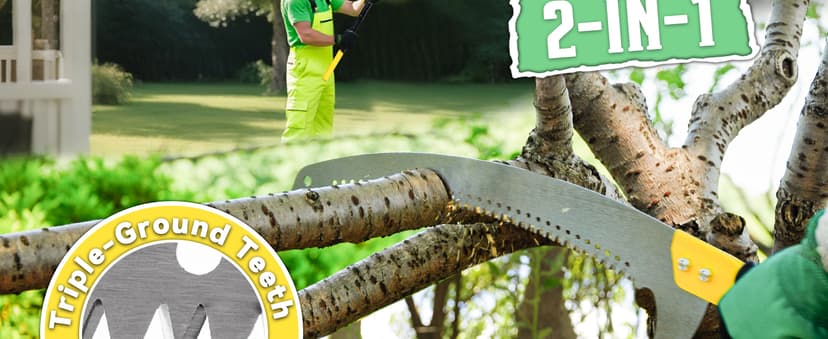 14.5FT Pole Saw with Adjustable Length for Tree Trimming, Lightweight Manual Pruning Saw with Mn Steel Blade, Long Extension Branch Cutter Pole Pruner for Yard, Garden, Patio & Forestry Use