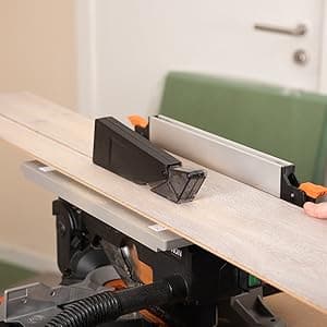 Evolution R8MTS | 8-1/4” Convertible Miter/Table Saw | Multi-Function Saw | 0-45° Bevel & +/- 45° Miter | Multi-Material Cutting: Wood, Plastic, Metal | Compact, Powerful 12A Motor | TCT Blade Incl