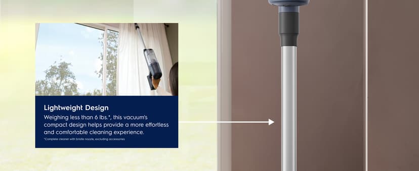 Electrolux Ultimate600 Cordless Stick Vacuum with PowerPro Bristle Nozzle and Larger Dust Bin Capacity, 50-Minute Run Time, 3 Power Modes, Denim Blue