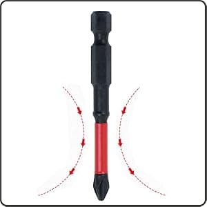 AUTOTOOLHOME 10 Pack Phillips PH2 Magnetic Anti Slip Screwdriver Bit Set 3-1/2" Length TS2 Anti-Slip Long Drill Bits Impact Driver Bits