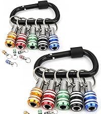 12PCS Bit Holders 1/4 Socket, Hex Shank Screwdriver Bit Holder for Impact Driver Drill Bit Keychain Extension Bar Quick Release Easy Change, Screwdriver Bit Holders for Tools & Home Improvement Gift