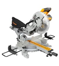Hoteche 8-1/4-Inch Miter Saw 12.5A Sliding Compound Single Bevel Chop Saw with Laser and Blade for Wood and Metal Working