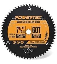 POWERTEC Circular Saw Guide Rail System – Rip-Cut Edge Guide Track for Straight Cuts in Plywood, Sheet Goods & Panels – Fits Left & Right Circular Saws – Portable Cutting Jig for Woodworking (72093)