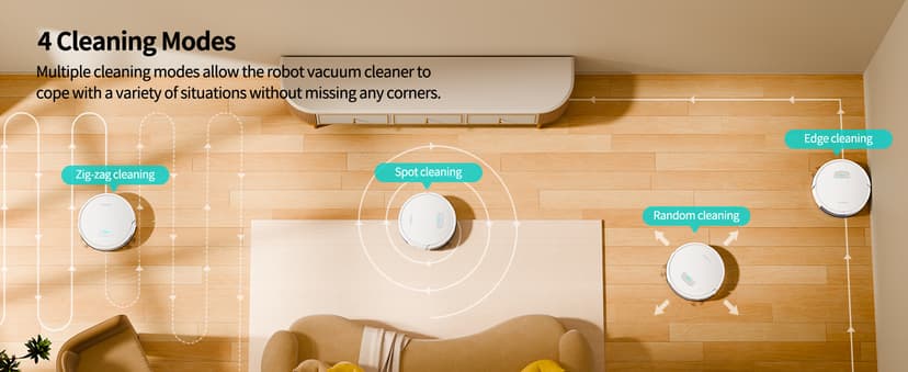 HONITURE Robot Vacuum and Mop Combo, 4000pa Strong Suction, G20 Robot Vacuum Cleaner with Self-Charging, 150Mins Max, App&Remote&Voice Control, Super-Slim, Ideal for Pet Hair