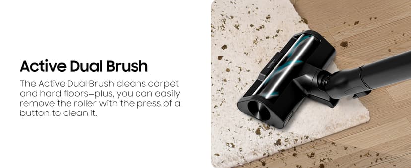 Samsung Bespoke AI Jet Ultra Cordless Stick Vacuum with All-in-One Clean Station, 400AW Powerful Suction, Long Battery Life, Anti-Tangle Pet Tool, 2025, Satin Black, VS90F40DMK/AA