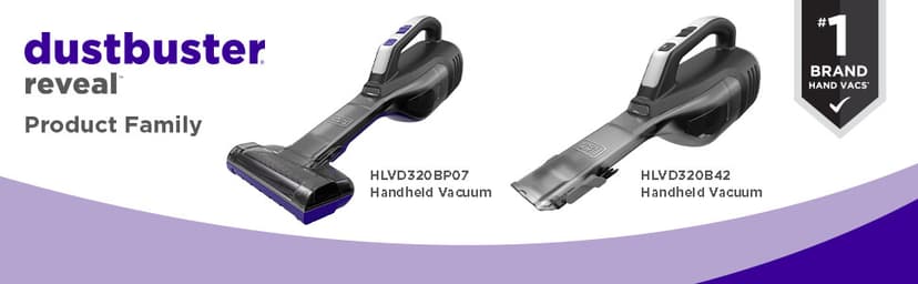 BLACK+DECKER dustbuster Reveal Pet Hair Vacuum, Hand Held Vacuum Cordless Portable for Home and Car, Rechargeable, LED Light, Powerful Suction, Includes Pet Brush and Crevice Tool (HLVD320BP07)