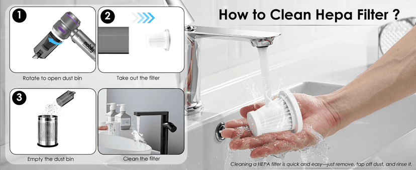 【2025 Upgraded】 Handheld Vacuum Cordless, Car & Home Cleaner with Brushless Motor, Strong & Compressed Air Dusters with LED Light, Type C Port, Wireless Mini Portable Hand Blower