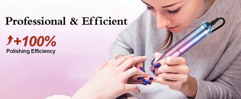 Electric Nail Drill File Professional 40000 RPM, Melodly Rechargeable Electric Nail File Machine Kit for Acrylic Gel Nails Polishing Removing, Portable Cordless Efile with Gold Bits Kit at Salon Home