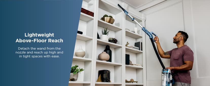 Shark Upright Vacuum, Stratos with DuoClean PowerFins, HairPro, Powered Lift-Away, Self-Cleaning Brushroll, & Odor Neutralizer Technology, Navy, AZ3002