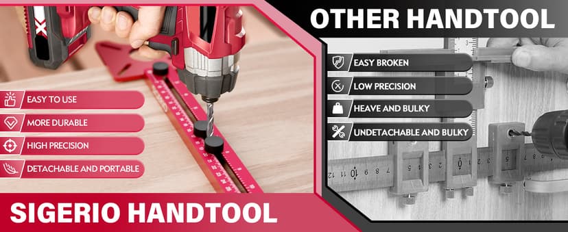 New 4 in 1 Router Milling Groove Bracket, Aluminum Alloy Router Circle Cutting Jig, Multifunctional Router Guide for Cutting Circles, Adjustable Router Jig Tool for Woodworking (Rose Red)