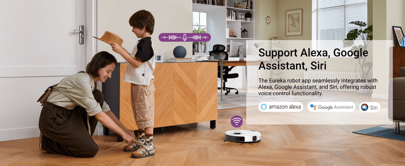 Eureka E20 Plus Robot Vacuum and Mop Combo, Robot Vacuum Cleaner with Bagless Self Emptying Station, 45-Day Capacity 8000Pa Suction and Anti Hair-Tangling Brush App Control LiDAR Navigation