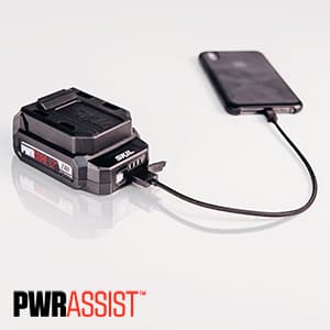 SKIL PWR CORE 12 Brushless 12V 1/4 Inch Hex Right Angle Impact Driver Includes 2.0Ah Lithium Battery and PWR JUMP Charger - RI574502