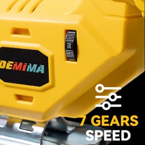 Cordless Jig Saw for De-Walt 20V Battery, 7 Speed Variable Up to 3200RPM, LED Light, 45° Bevel Cuts, 3 Orbital Motions, with Jig Saw Blade for Straight/Curve/Circle Cutting(Battery Not Include)